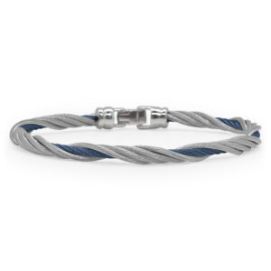 Grey and Blueberry Twist Bracelet