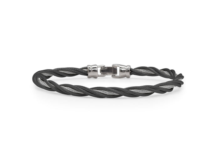 Grey and Black Twist Bracelet