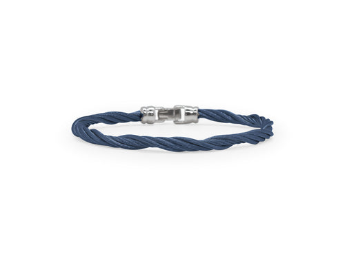 Navy Twisted Cable Bracelet